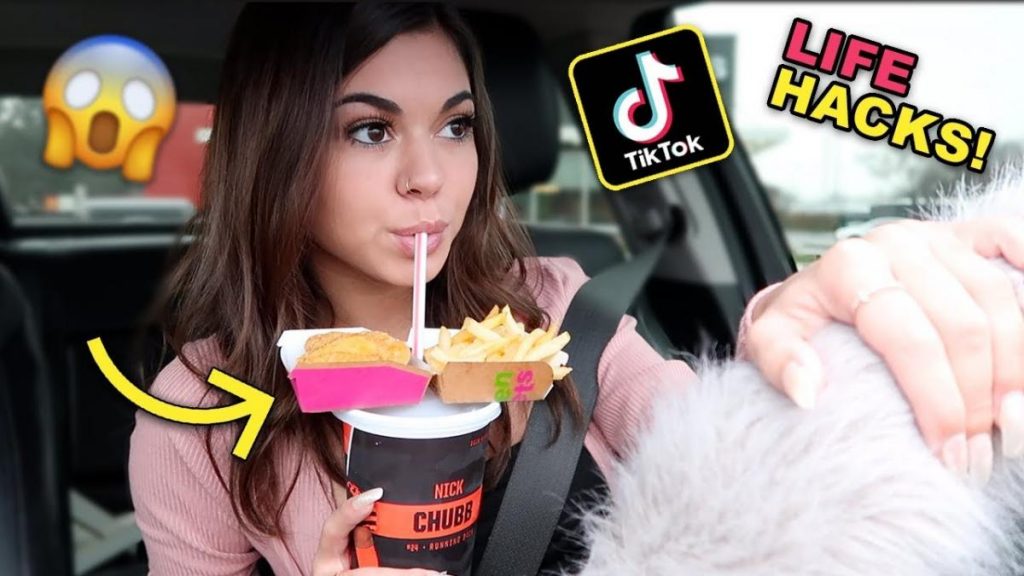 video Tiktok life hacks fast food